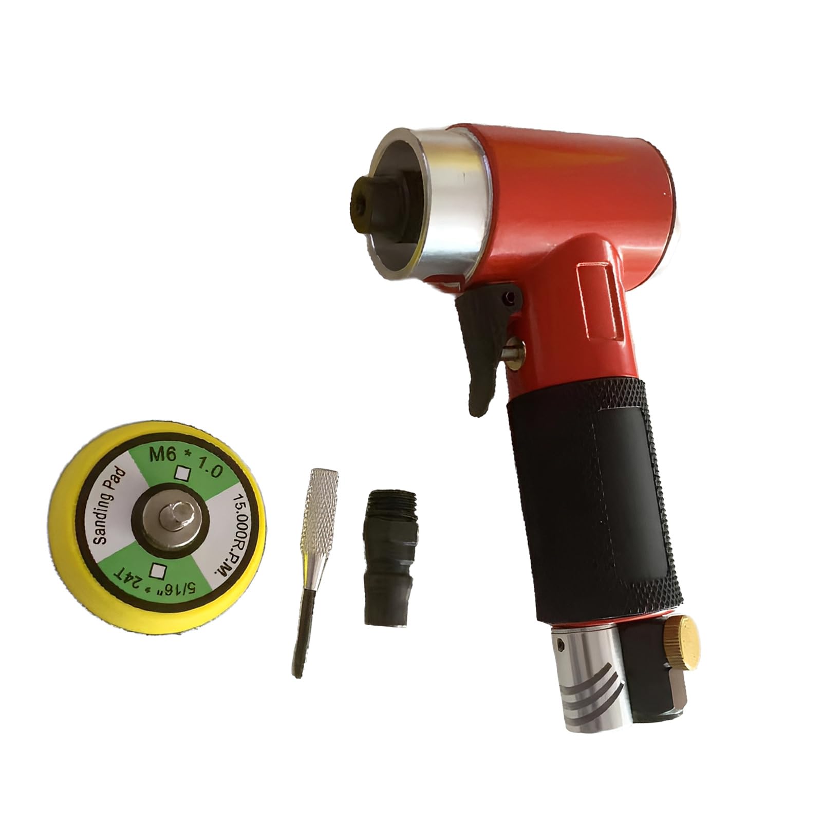 Osniyaw Red Straight Center 2-Inch Pneumatic Polisher With Homocentric Eccentric Design, Random Orbital Sanders For Efficient Front Grinding And Waxing, High Speed Buffer