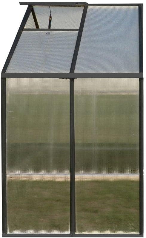 Monticello MONT-4-BK Greenhouse, 8' x 4', Black