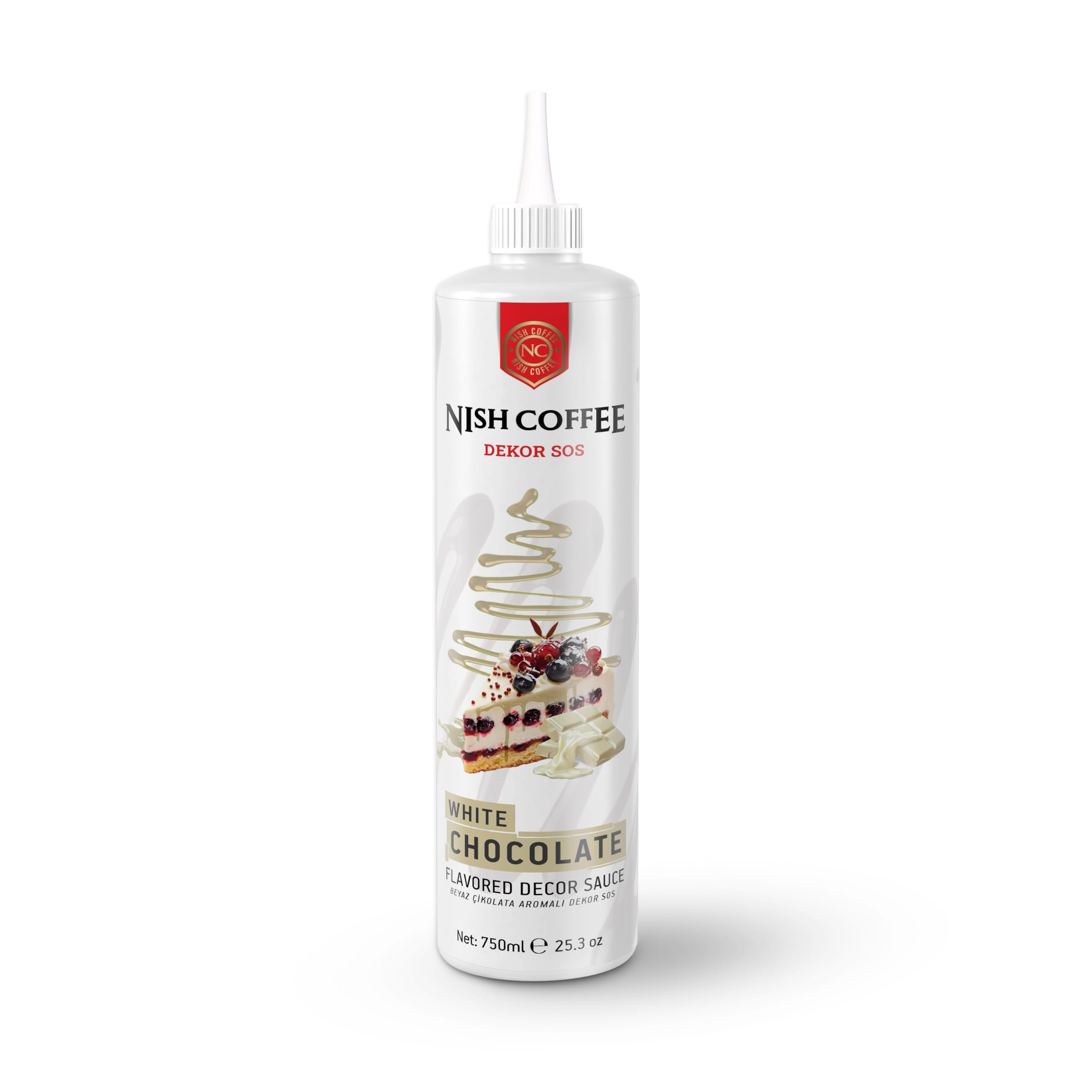 Nish Beyaz Çikolata Aromalı Dekor Sos 750 Gram