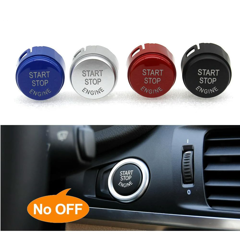 Silver Engine Start/Stop Button Cover Trim – 2-Piece Set For BMW X3 F25 & X4 F26 (2014-2016)