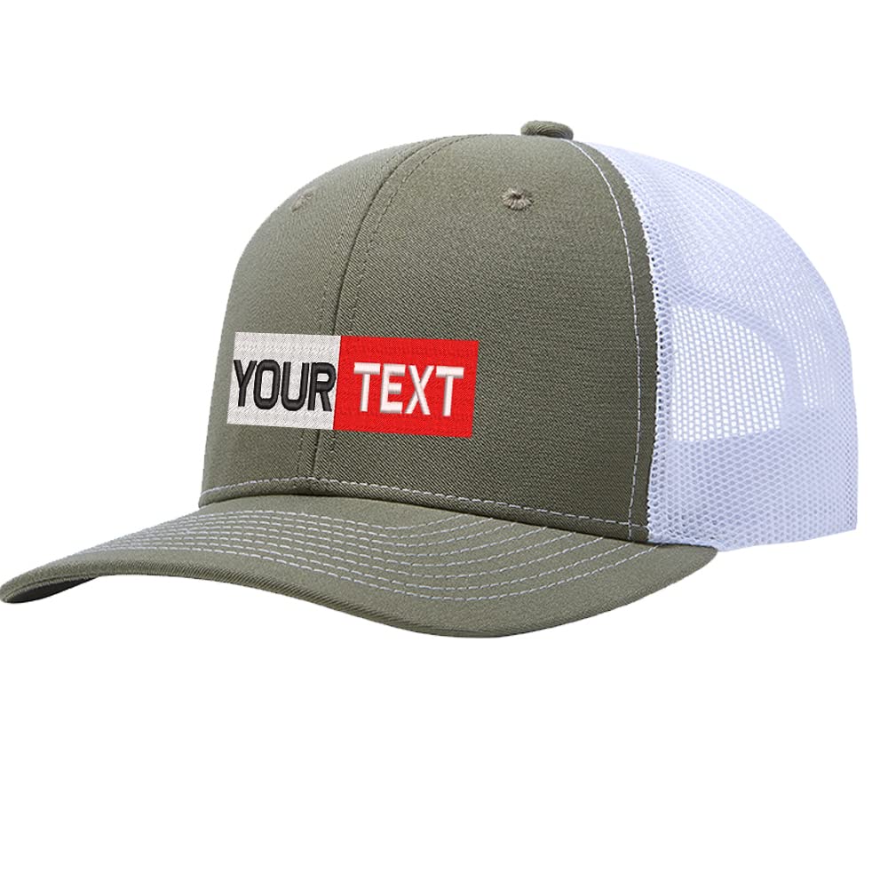 Personalized Baseball caps Custom Embroidered Adults Unisex Embroidered Adjustable 112 Trucker Caps or Hats with Text & Logo