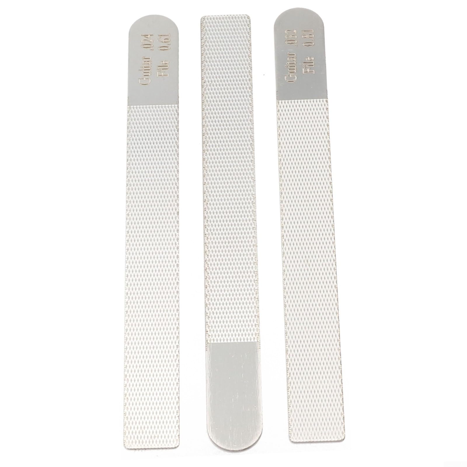 Juego de 3 limas de tuerca de guitarra, kit de reparación de guitarra de acero inoxidable, kit de reparación de limas de traste de guitarra para la mayoría de guitarristas, luthiers, bajistas
