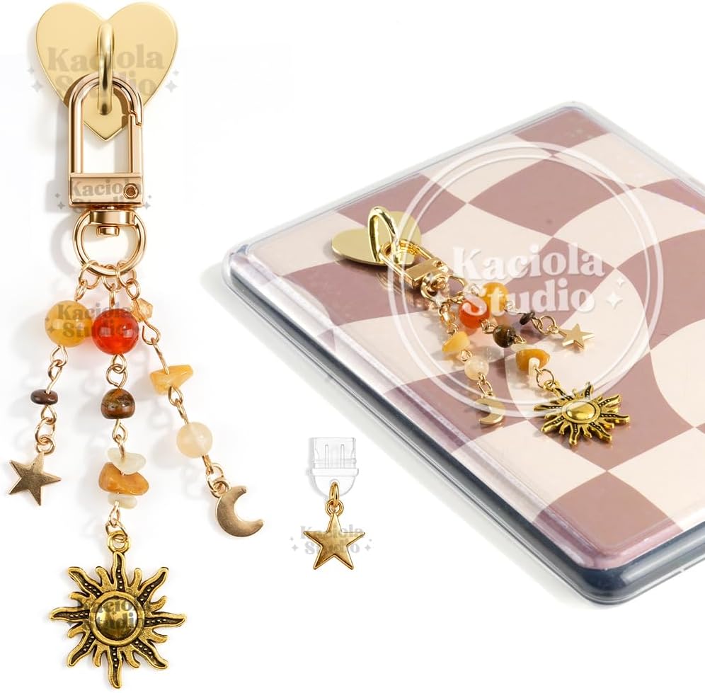 Kaciola Charm Chains for Kindle, Cute Phone Charm Chains Bracelets Accessories for Readers Booklovers Women Men, Charms Compatible for E-Reader/Phone/Paper White (D01-D05)