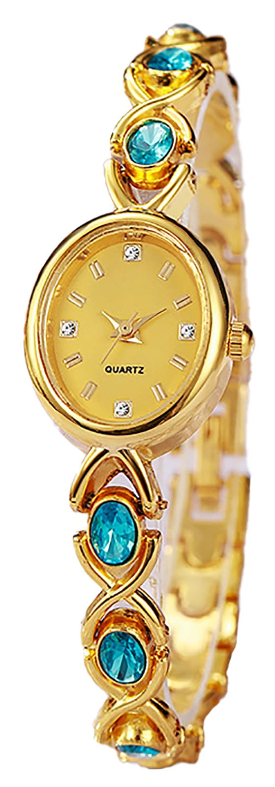 Reloj de cuarzo para mujer, pequeño, vintage, esfera ovalada, resistente al agua, reloj de mesa
