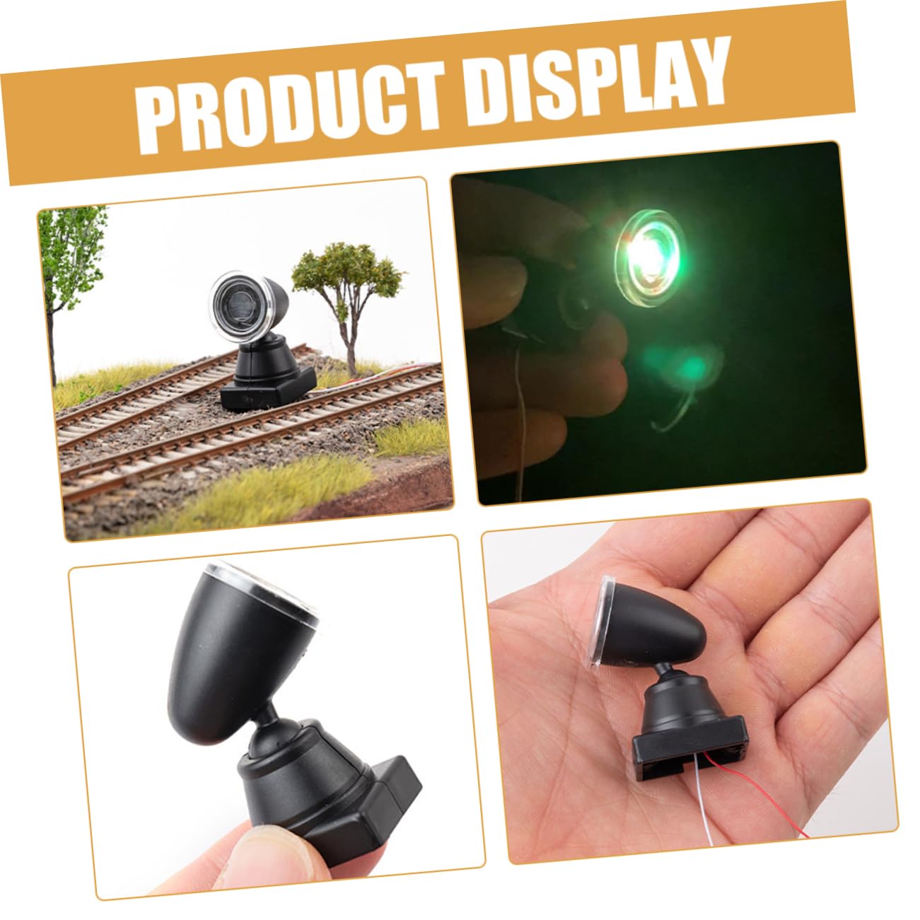 Gadpiparty Model Train Accessories 2 Pack Signal Light Model Railroad Layout Light for DIY Table Decor