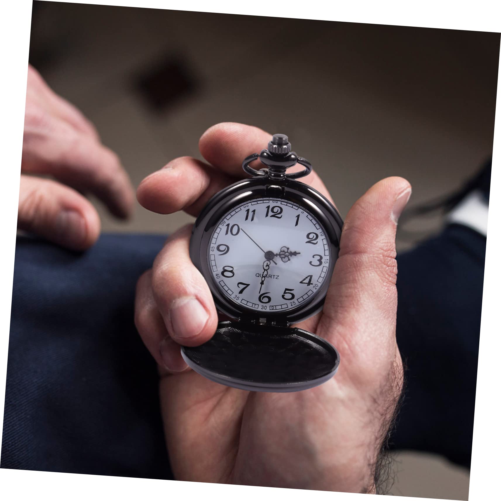 PACKOVE 3piezas Reloj De Bolsillo Vintage con Números Árabes Reloj De Cuarzo para De Cumpleaños y Aniversario para Esposo Diseño Elegante y Clásico para Ocasiones Especiales