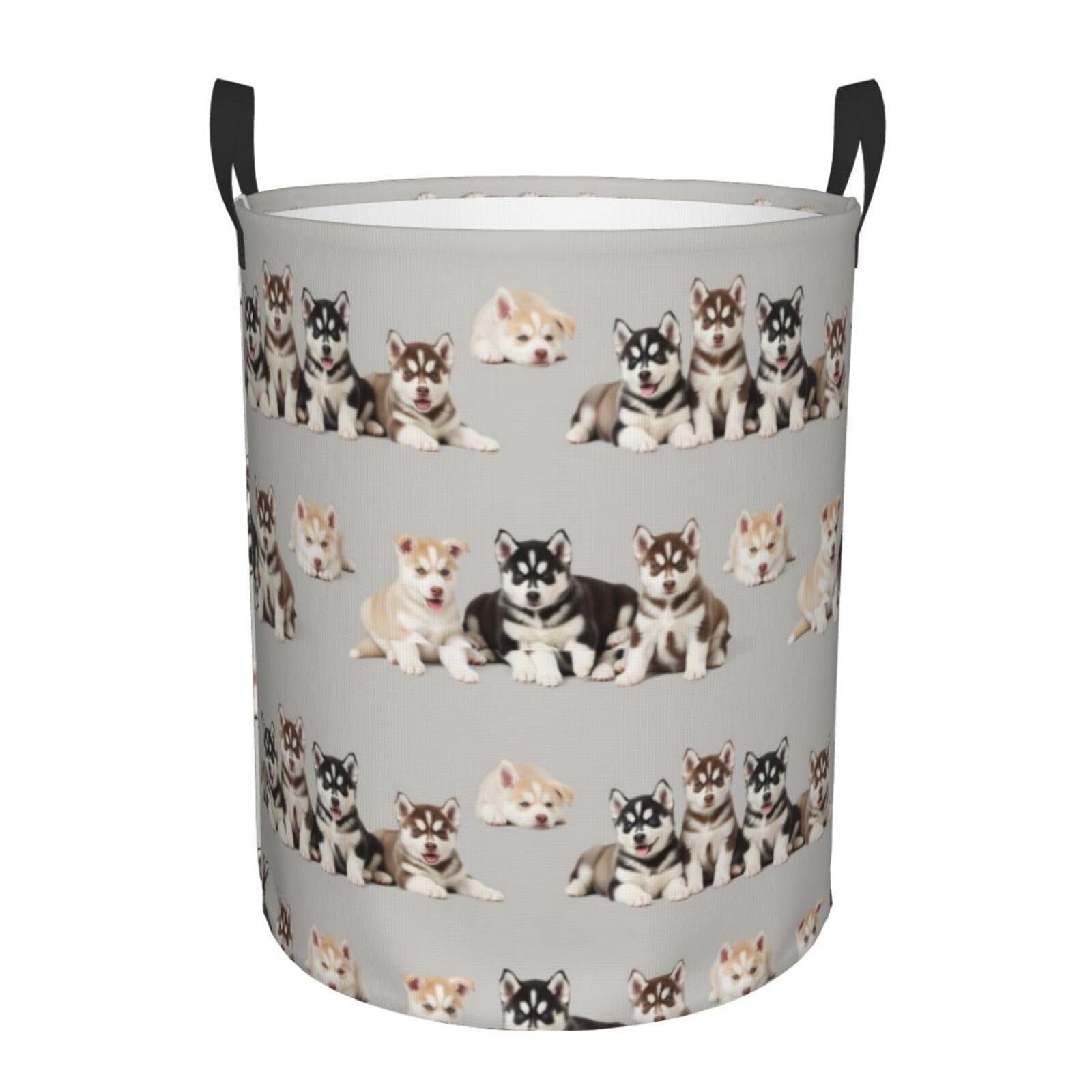 Cesta per Bucato 40X50cm Siberian Husky Puppies Dogs Husky Lavaggio Borsa