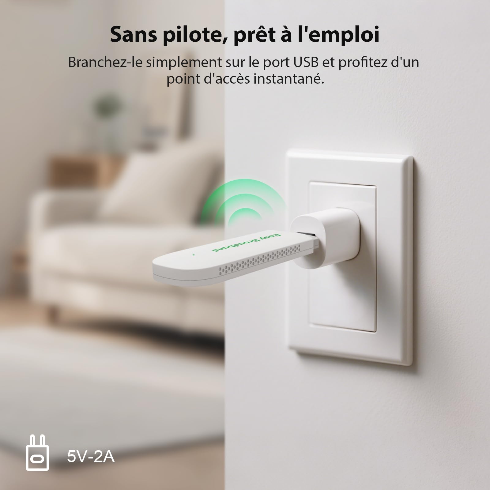 Clé 4G LTE EIOTCLUB avec Wi-FI 6 (SIM Incluse), Modem Wi-FI USB A & C, 150 Mbit/s, Connexion LTE Plug & Play, Point D'accès Mobile pour PC/Tablette/Voyage/Travail, Uniquement avec SIM EIOTCLUB