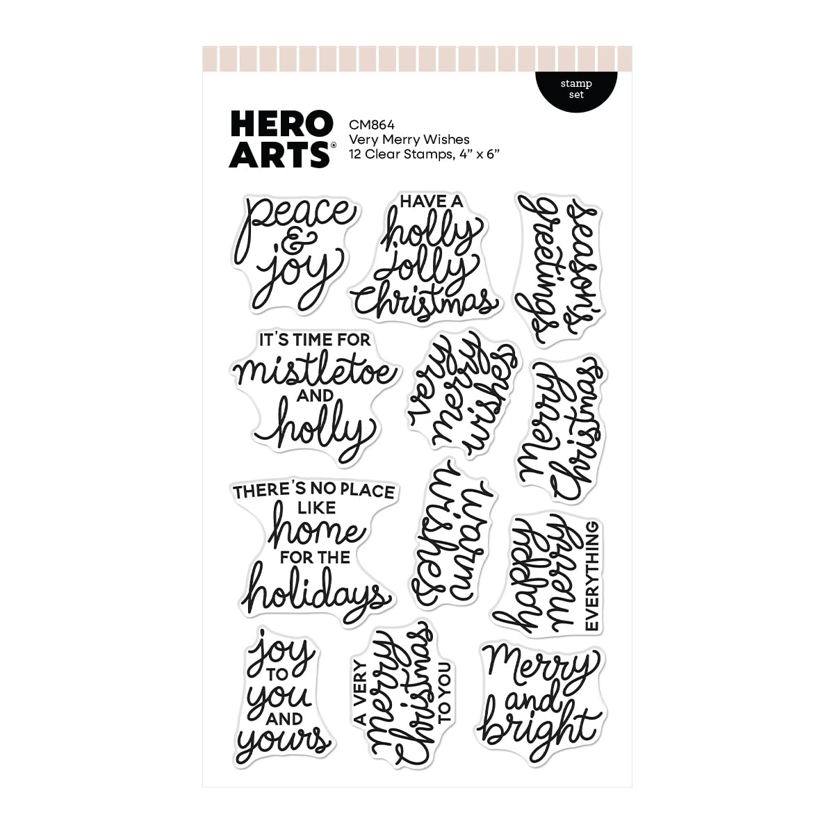 Hero Arts Very Merry Wishes Stamp Set