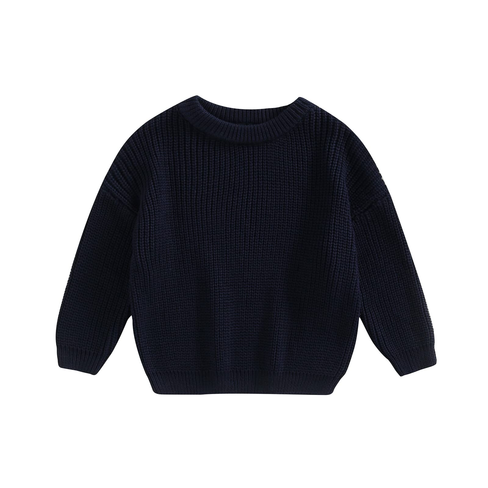 Baby Oversized Knitted Jumper Girls Boys Winter Ribbed Knit Sweater Chunky Pullover Long Sleeve Knitwear Top Soft Unisex Toddler Baby Clothes Autumn Outwear — view 17