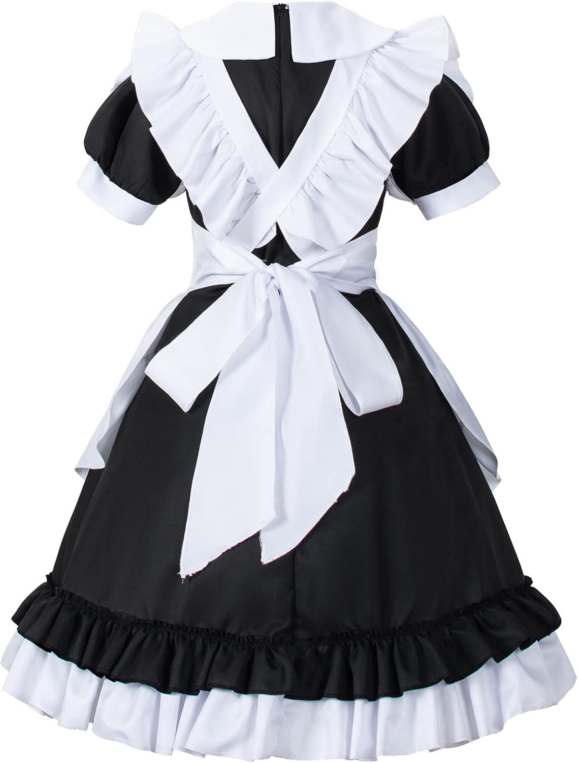 Women Sweet Kawaii Costume Dress Anime French Maid Cosplay Furry Cat Ear Gloves Socks Set - Image 4