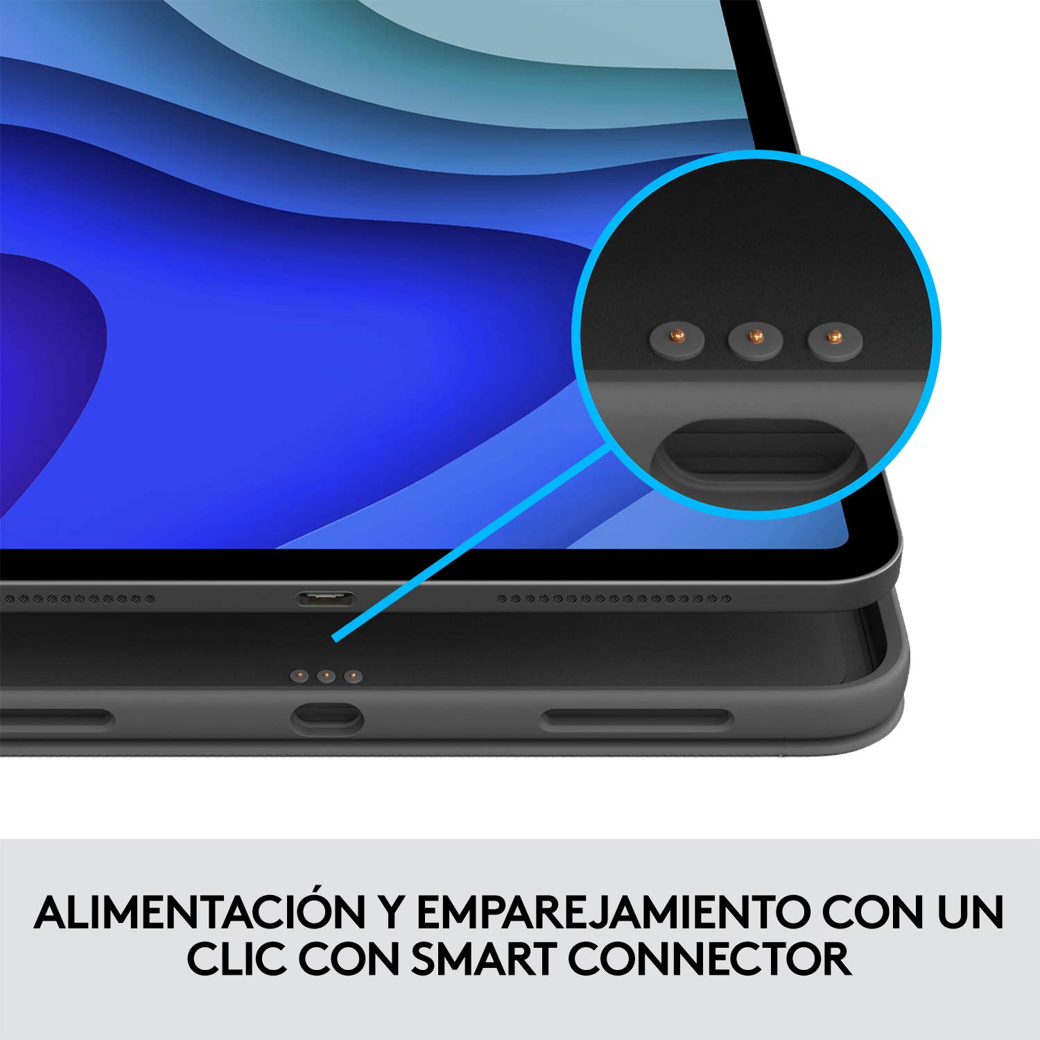 Logitech Folio Touch Funda con Teclado para iPad Pro de 11 Pulgadas (1.ª, 2.ª, 3.ª, 4.ª generación - 2018, 2020, 2021, 2022), retroiluminado, Trackpad, Disposición QWERTY Español, Gris