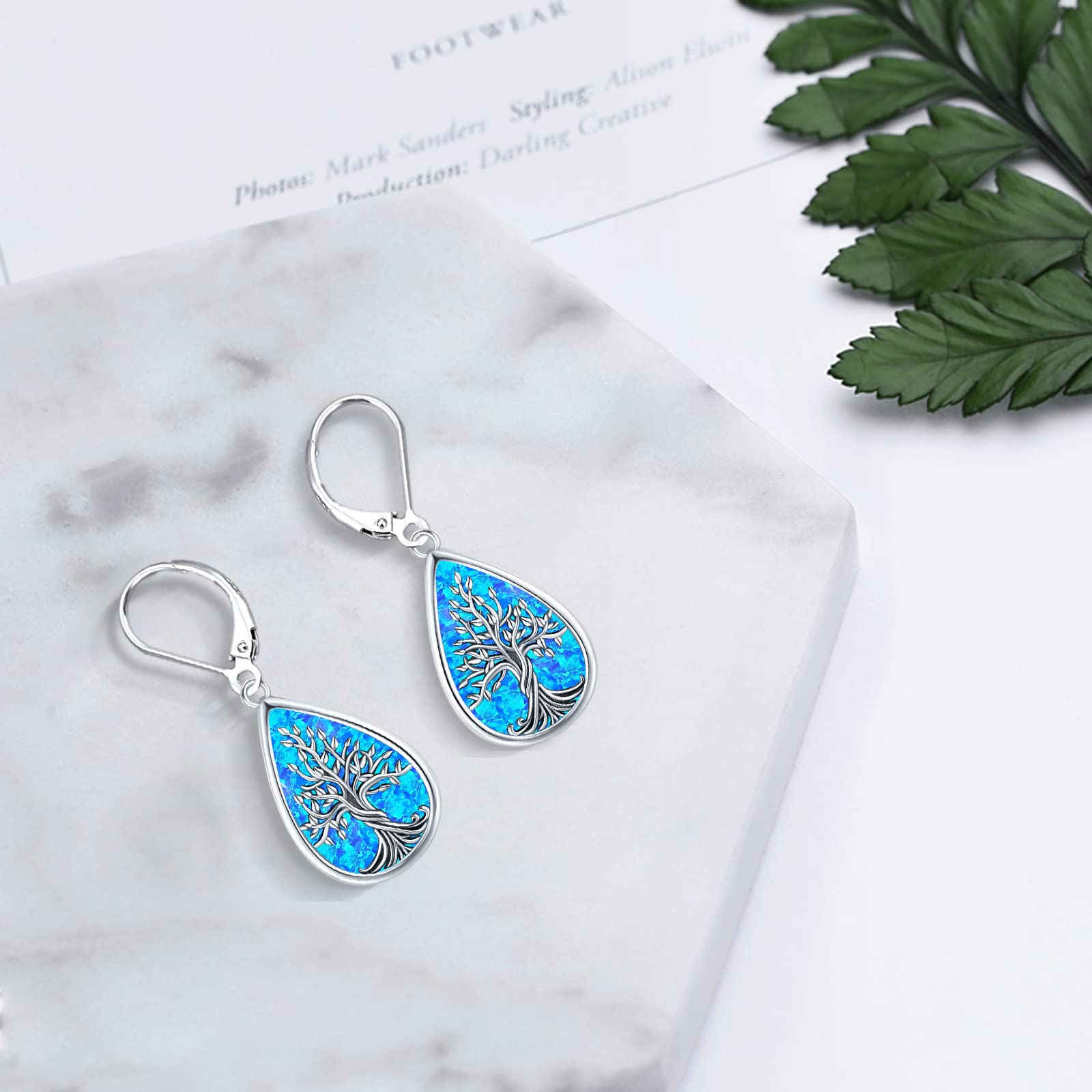 Eusense Pendientes Árbol de la Vida Pendientes de Plata de Ley 925 Pendientes Árbol de la Vida Joyería Regalo para Mujeres Señoras Niñas