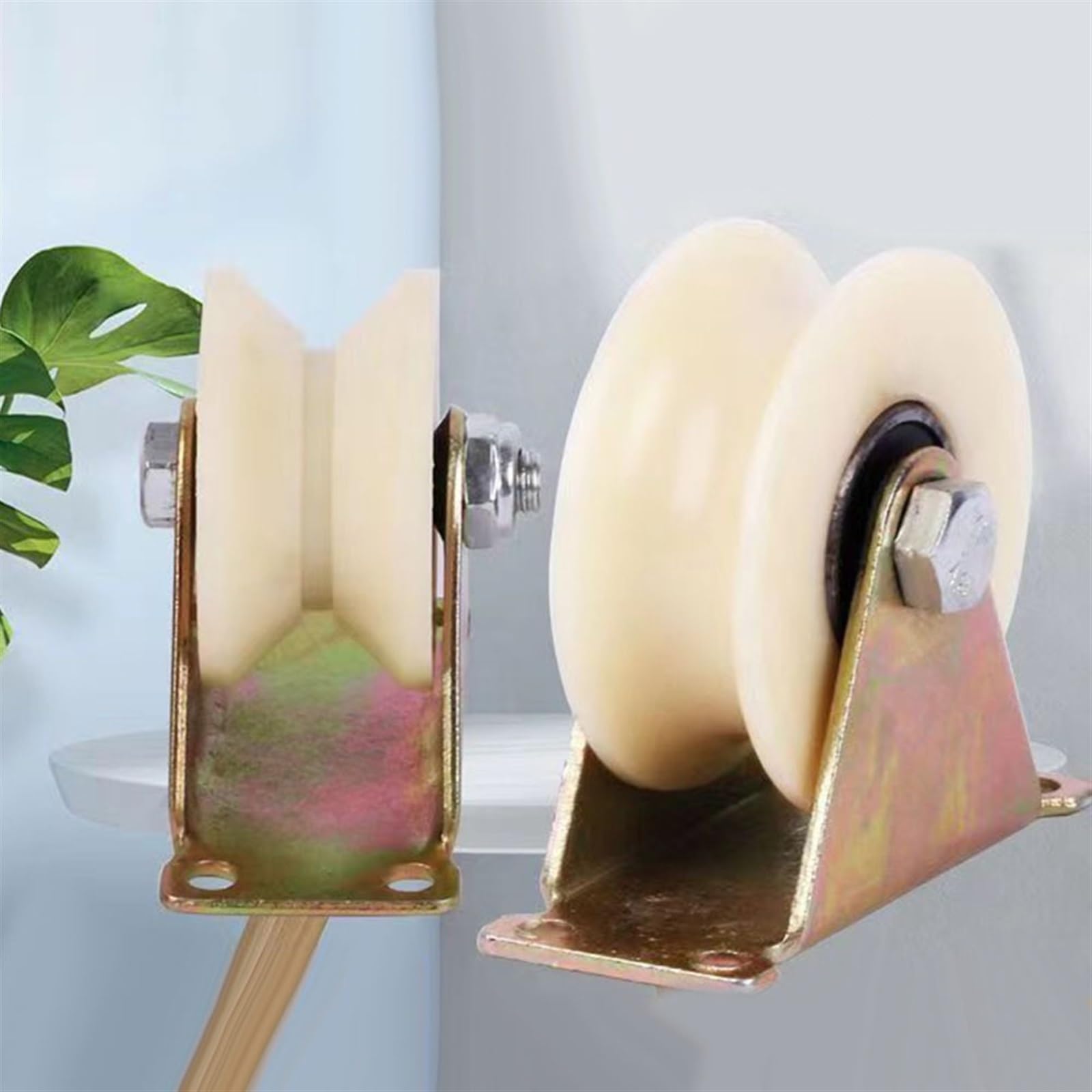 FACULX Rillen-Riemenscheibe Aus Nylon - Für Schiebetüren, Doppelt Gelagert