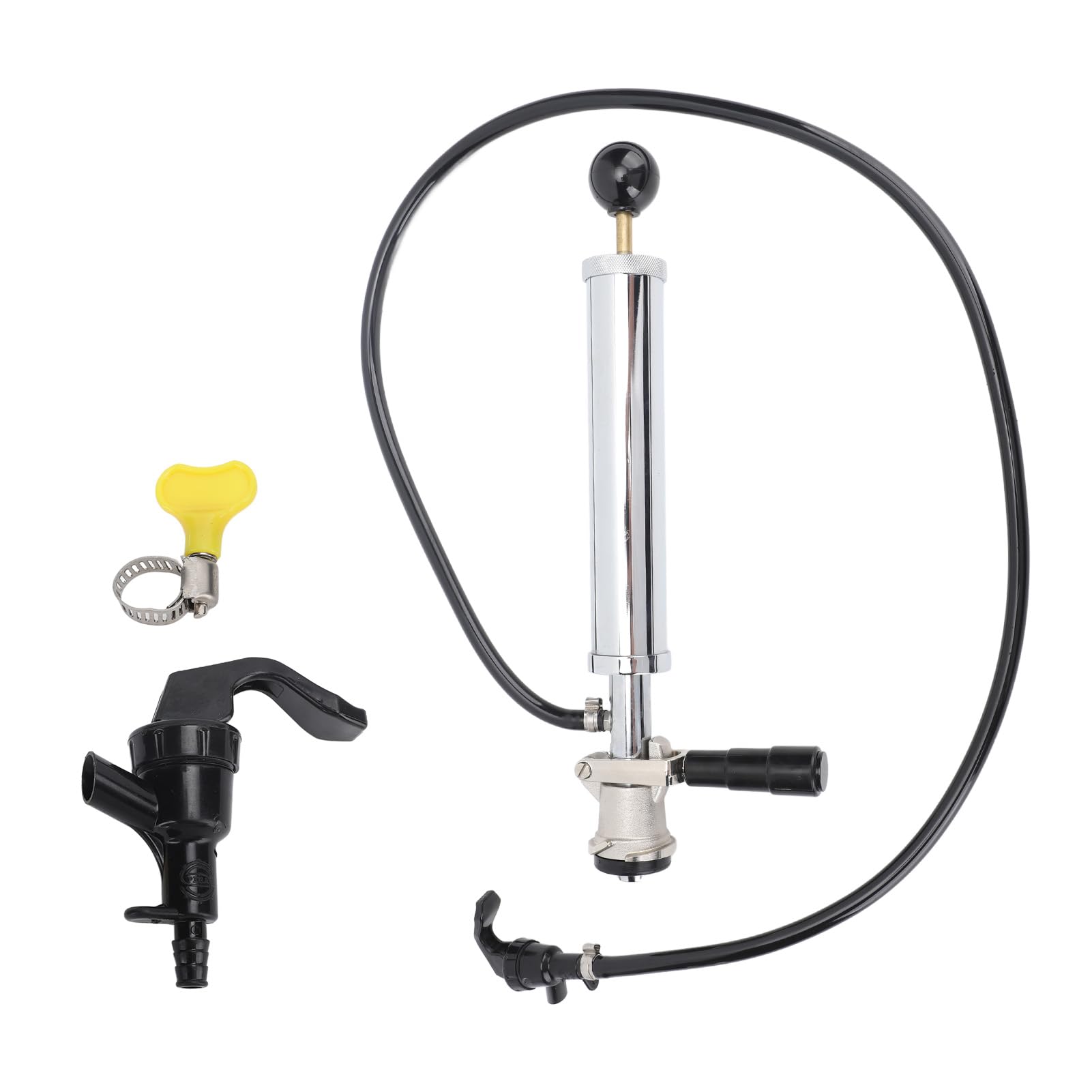 Keg Party Pump,8in Beer Tap Pump,Draft Beer Keg Picnic Pump D Type Portable Easy to Use Leakproof Beer Keg Party Pump for Home Wedding