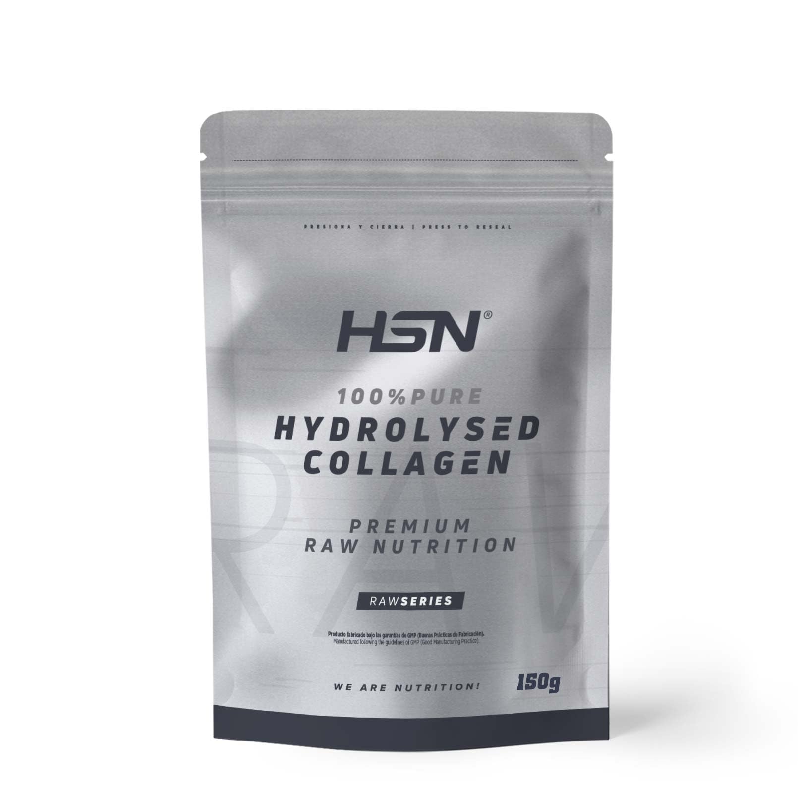 HSN Colágeno Hidrolizado Bovino en Polvo | Sin Sabor 150g | 10g Péptidos de Colágeno de Bajo Peso Molecular | Sin Añadidos ni Aditivos | No Incluye Dosificador | No-​GMO, Sin Gluten