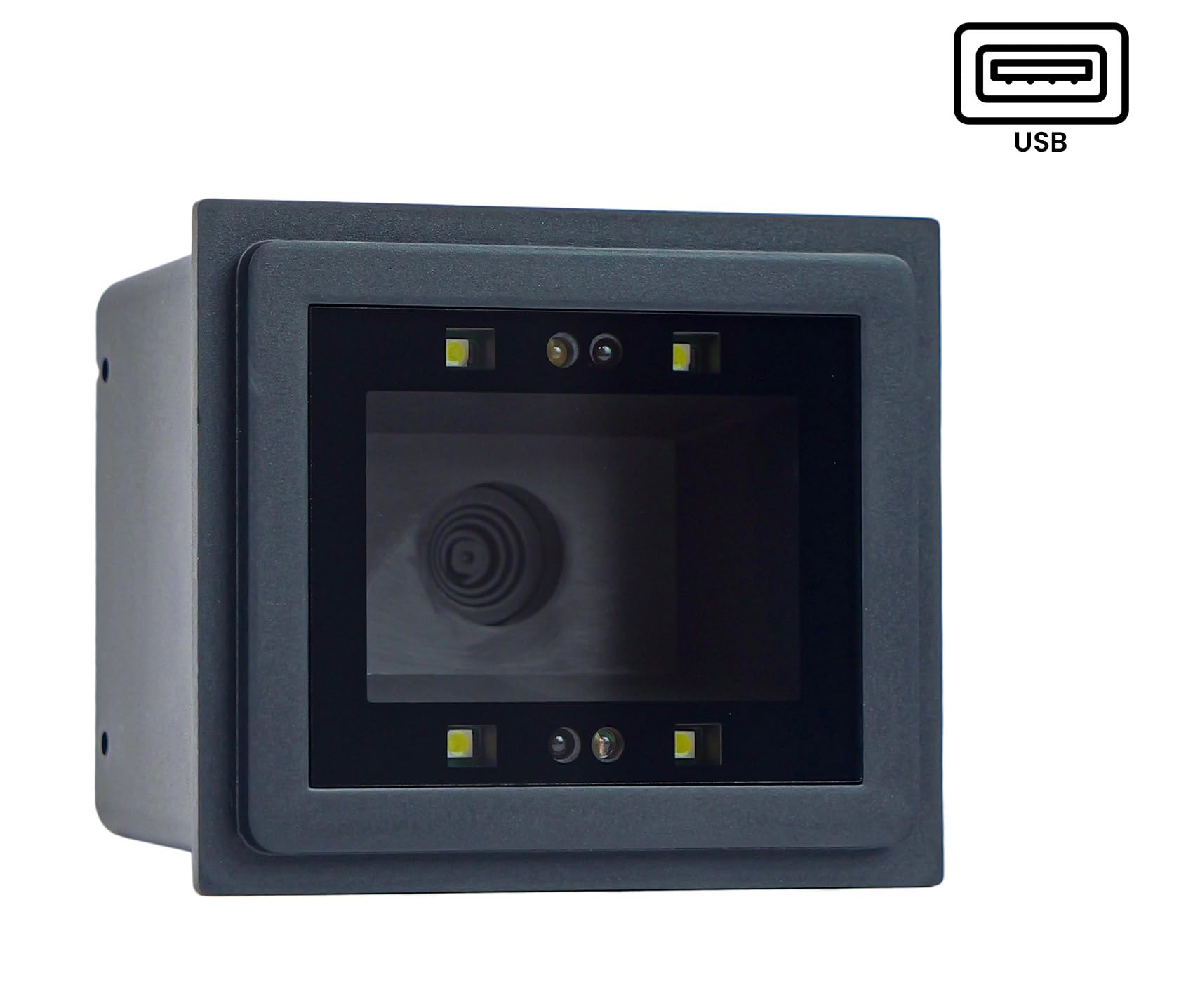 HDWR HD340 QR-Code-Scanner USB, stationärer 1D 2D Barcode-Scanner | Desktop-Barcodeleser mit CMOS-Sensor, 200 Scans pro Sekunde, liest vom Bildschirm, für Kasse und Lager