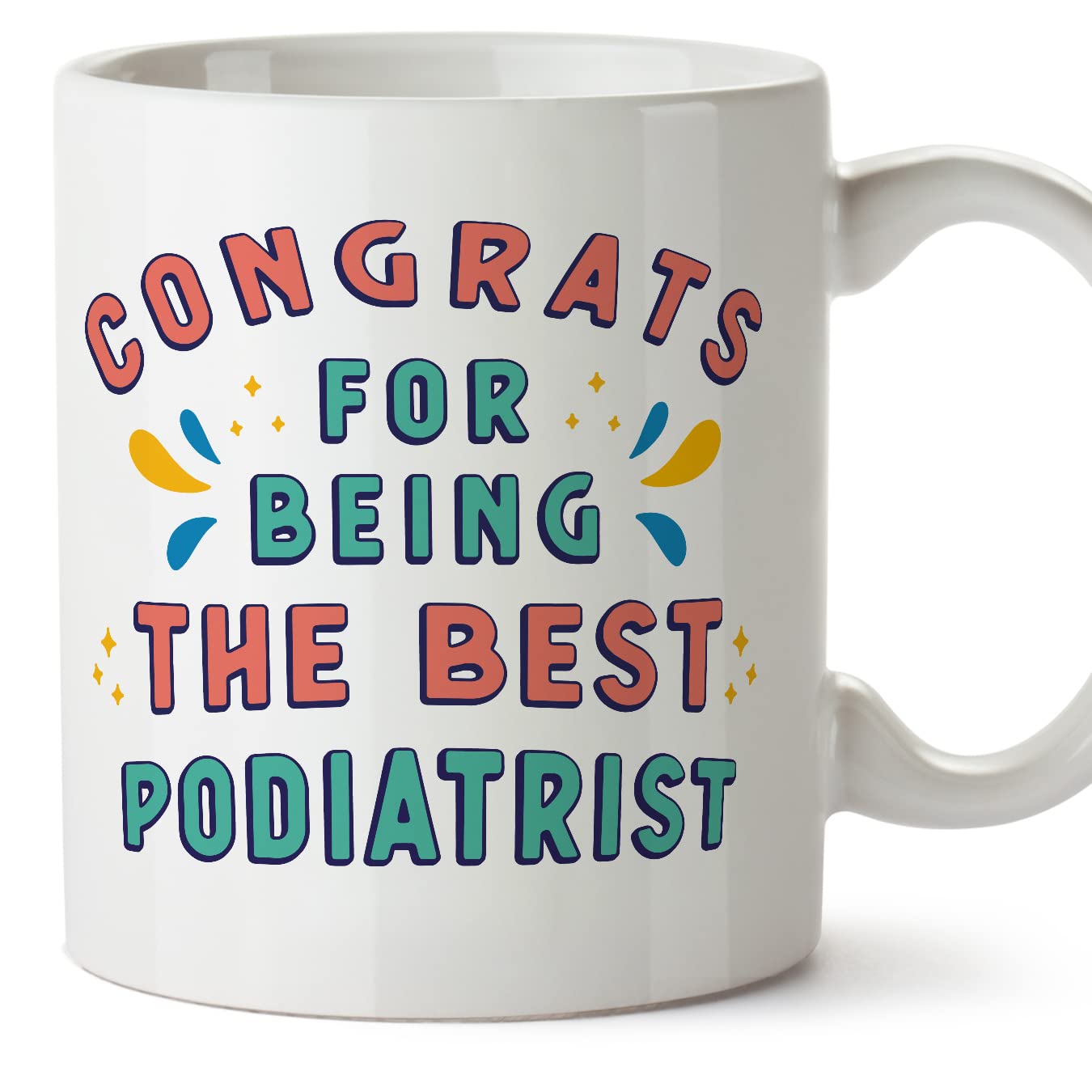 MUGFFINS Podiatrist Mug - in English - Congrats for Being the Best - Funny Gift for Colleagues - Ceramic 11oz Mug โ image 1