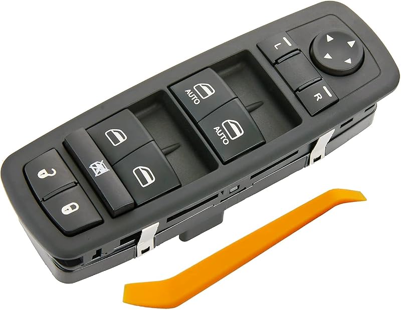 Interruptor mestre do vidro elétrico ZAPOSTS 3+9 pinos para Dodge, Chrysler e Ram – LED verde