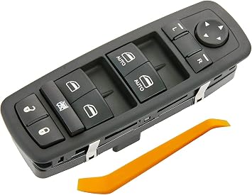 3+9 Metal Pins Check Required.Power Window Switch fits for 2012-2015 Dodge Grand Caravan,Chrysler Town &Country.13-15 Ram 1500 2500 3500 Driver Side Control switches OE68110866ABGreen Led