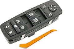 ZAPOSTS 3+9 Metal Pins Check Required.Power Window Switch fits for 2012-2015 Dodge Grand Caravan,Chrysler Town &Country.13-15 Ram 1500 2500 3500 Driver Side Control switches OE:68110866AB(Green Led)