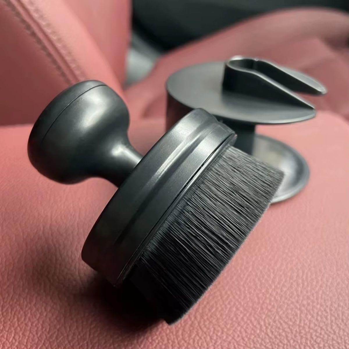 Otomobil Temizlik Fırçası, Lastik ve İç Mekan Detaylı Temizlik için Yumuşak Tüylü Fırça, Siyah, 60mm x 62mm