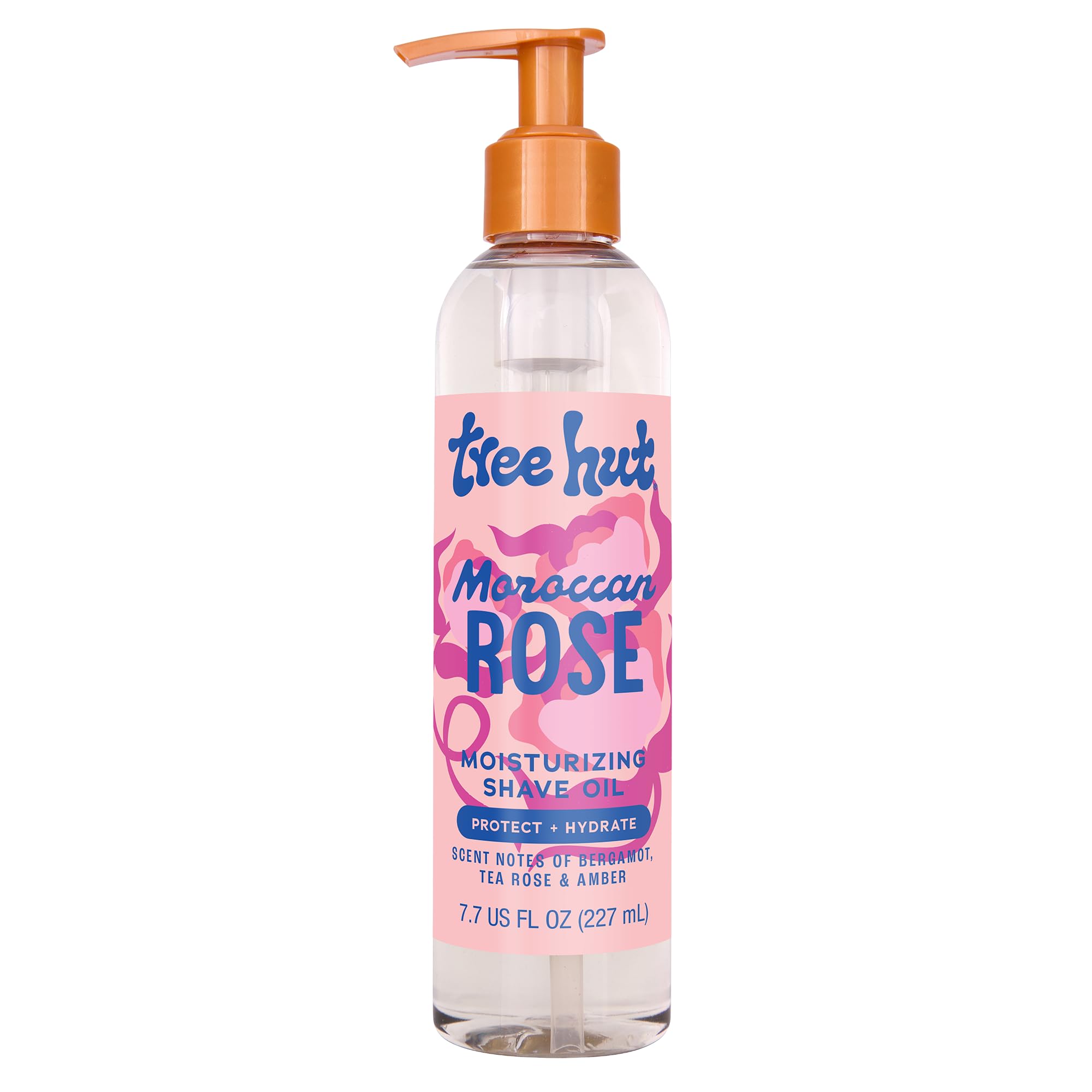 Bare Moroccan Rose Moisturizing Shave Oil, 7.7 fl oz, Gel-to-Oil Formula, Ultra Hydrating Barrier for a Close, Smooth Shave, For All Skin Types