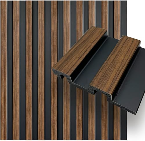 Concord Paneles de pared 3D  Muestra - Nogal Craft  4 x 4 pulgadas  Paneles impermeables  CO100-26 -M