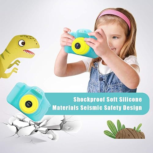 Miniatura 6 de DYY Cámara de video con temática de dinosaurio HD de 1080p para niños regalo de ensueño para niños de 3 4 5 6 7 8 años cámara de grabación de video