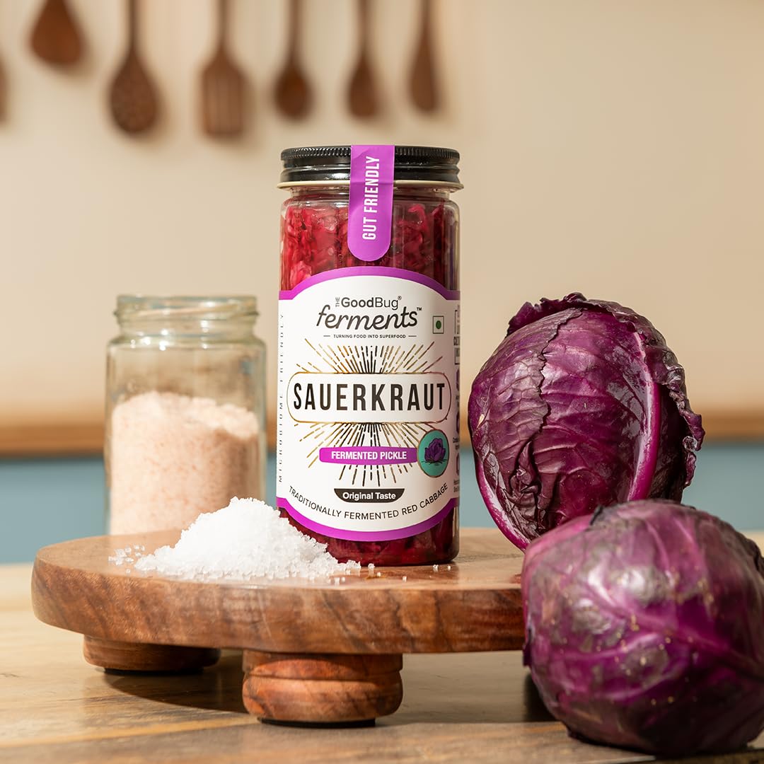 The Good Bug Naturally Fermented Pickles I Sauerkraut I Raw & Unpasturized I No Vinegar I Oil-free I Healthy Food I Probiotic-Rich Side DishI Anti-inflammatory I 1 Bn. CFU Live Cultures I Pack of 2 - Image 8 thumbnail