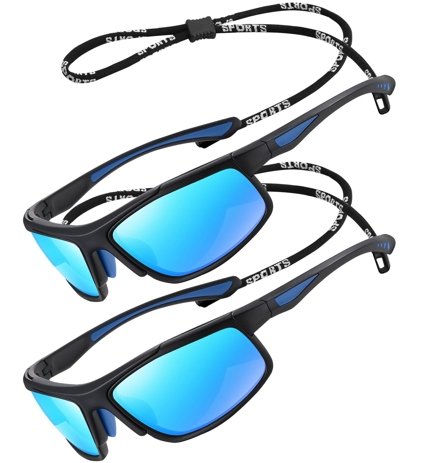 Perfectmiaoxuan Occhiali da sole polarizzati per uomo donna ciclismo montagna trekking guida pesca arrampicata sportivi cordino Notturna Antiriflesso Guida