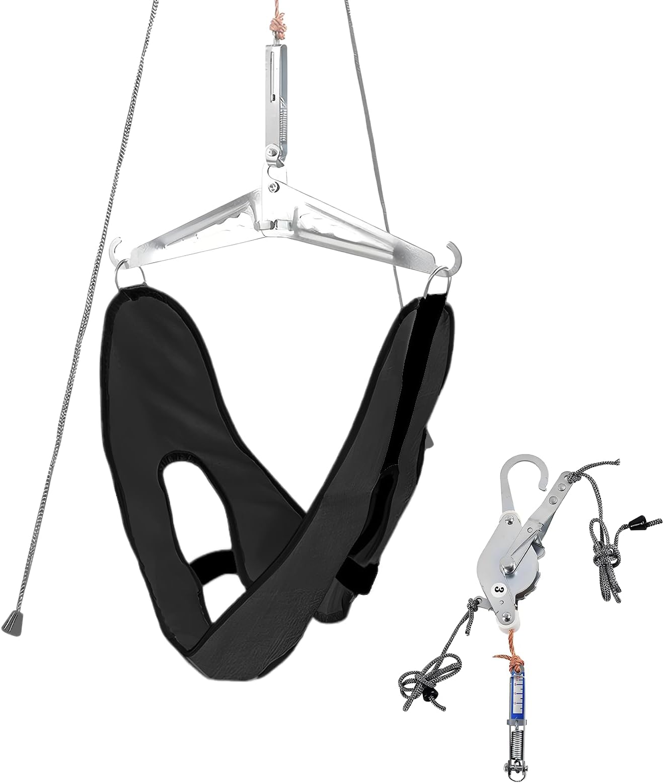 Professional Cervical Neck Traction Device with Dynamometer - Adjustable Home Neck Stretcher, Gear System for Automatic Locking (No Weights), Relieves Pain, Portable for Home & Travel Use