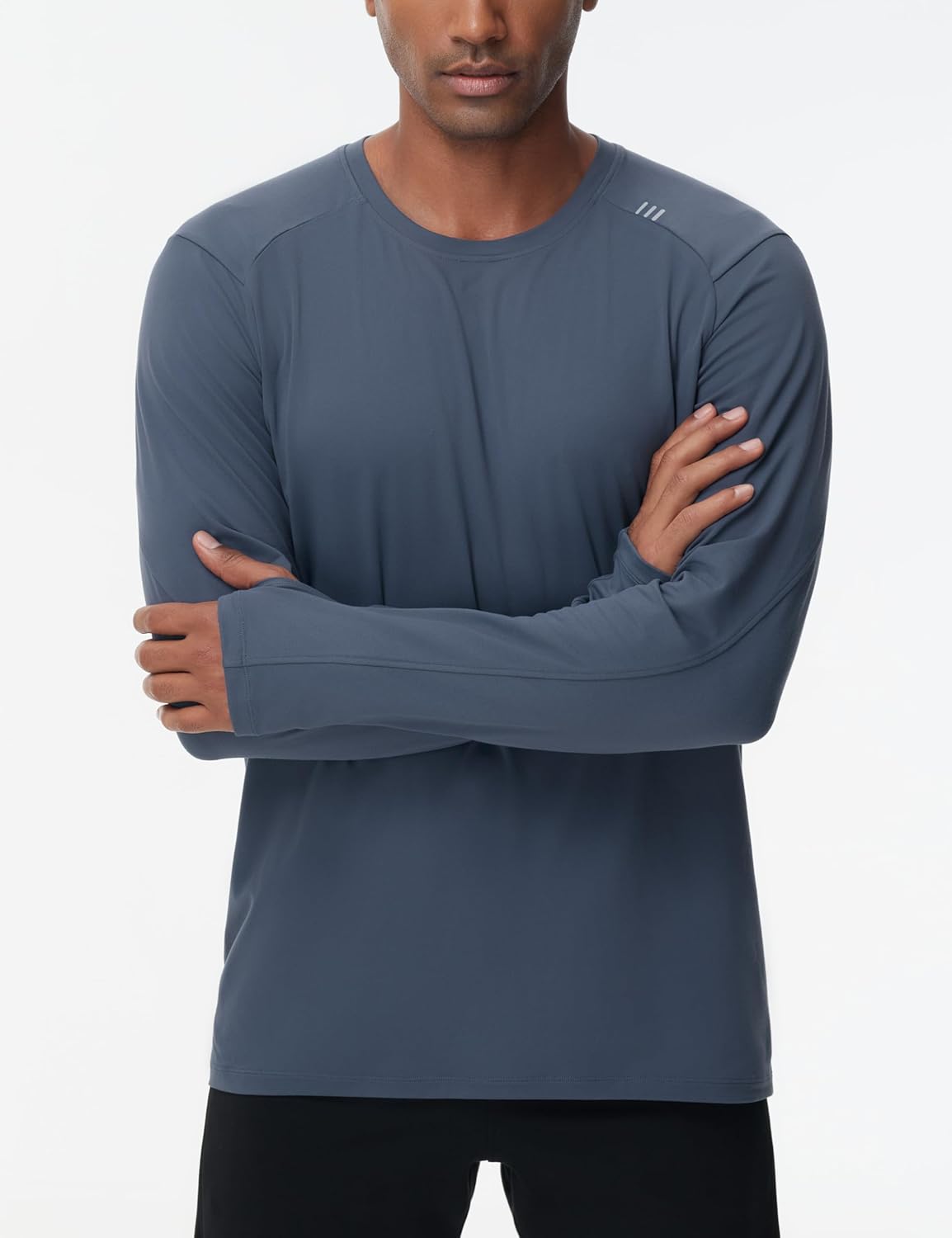 THE GYM PEOPLE Men's Long Sleeve Workout Shirts Moisture Wicking Athletic Running Tee Tops with Thumb Holes - Image 2