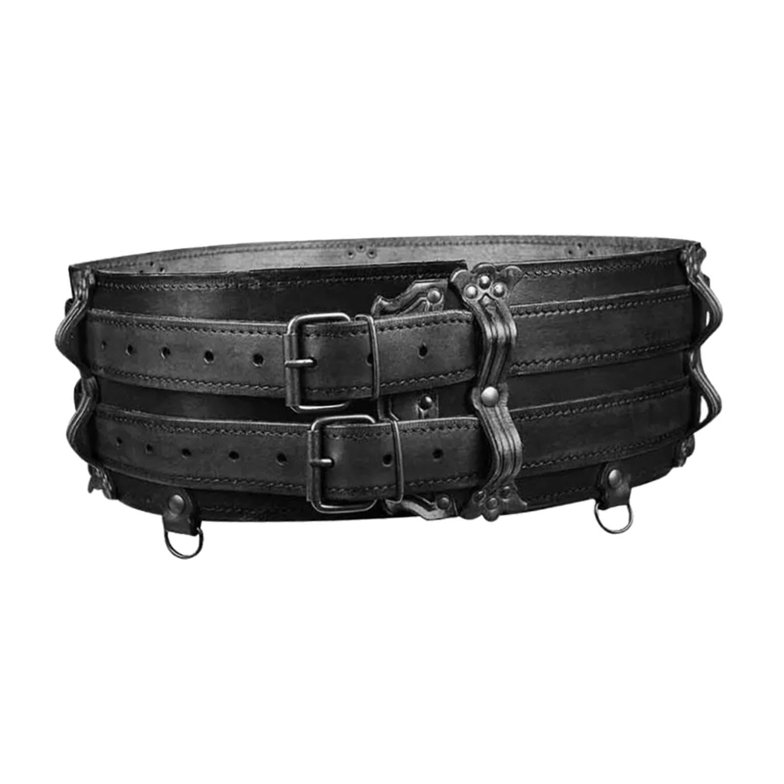 Cinturón Medieval, Cinturón de Poliuretano, Accesorio para Cosplay, Cinturón de Corsé de Caballero, Cinturón Ancho para Espectáculos Y Disfraces.