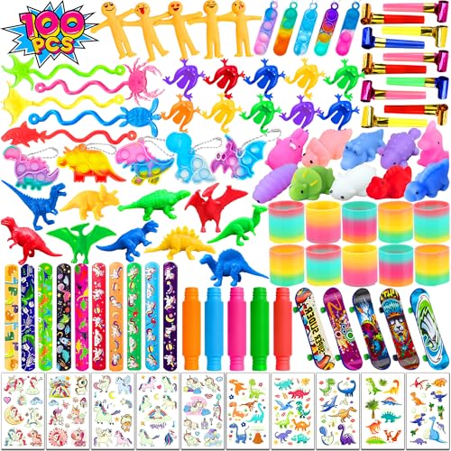 Vinvovojoy 100 peças brinquedos de festa, kit de brinquedos sensoriais anti-stress, encher sacos de festa, brinquedo para ananás aniversário, presentes de jogos de Páscoa festa carnaval para menino