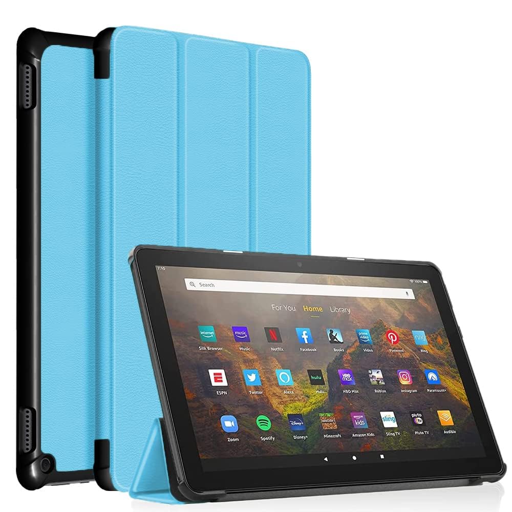 Dreifach-Hülle für H10 Tablet (13. Generation, 2023/2025 Release) - 10,1 Zoll PC Hartschalen-Rückteil mit Automatischem Wake/Sleep, Mehreren Betrachtungs(Sky Blue)