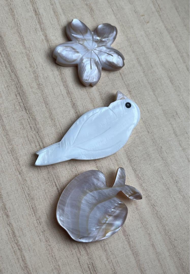 Amazon.co.jp: 新箸置き てふ 貝 シェル 鳥 桜 りんご 3点セット