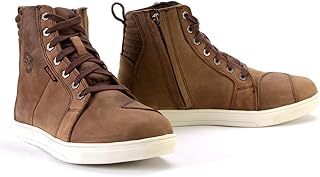 Milwaukee Leather MBM9113 Men's Brown Waterproof Leather Motorcycle Reinforced Riding Shoes w/Ankle Support