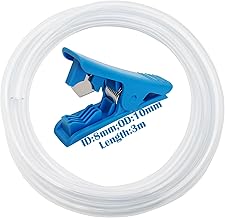 PVC Hose, CESFONJER Flexible Transparent Hose 8mm ID*10mm OD, Flexible Tube, with 1 Pipe Cutter (3m)
