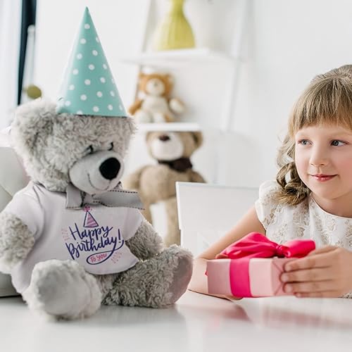 Miniatura 4 de Skylety 12 piezas de camisas de oso de peluche blanco ropa básica clásica blanca de juguete de cuello redondo para muñecas de peluche de 14 a 18