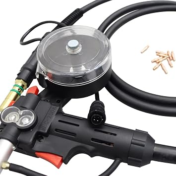 Aluminum Wire Drawing Welding Gun For 300371 Millermatic 140 141 211 Spoolmate 100 Not Original Welding Tool Welding Machine with 10PCS 0.8mm Conductive Nozzles