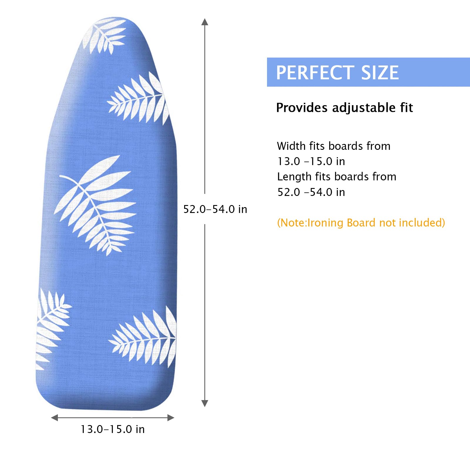 SheeChung Funda para Tabla de Planchar de 15 x 54 Pulgadas, Color Azul