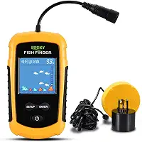 Lixada Localizador de pesca com fio sensor sonar alarme de pesca para detecção de profundidade de peixe