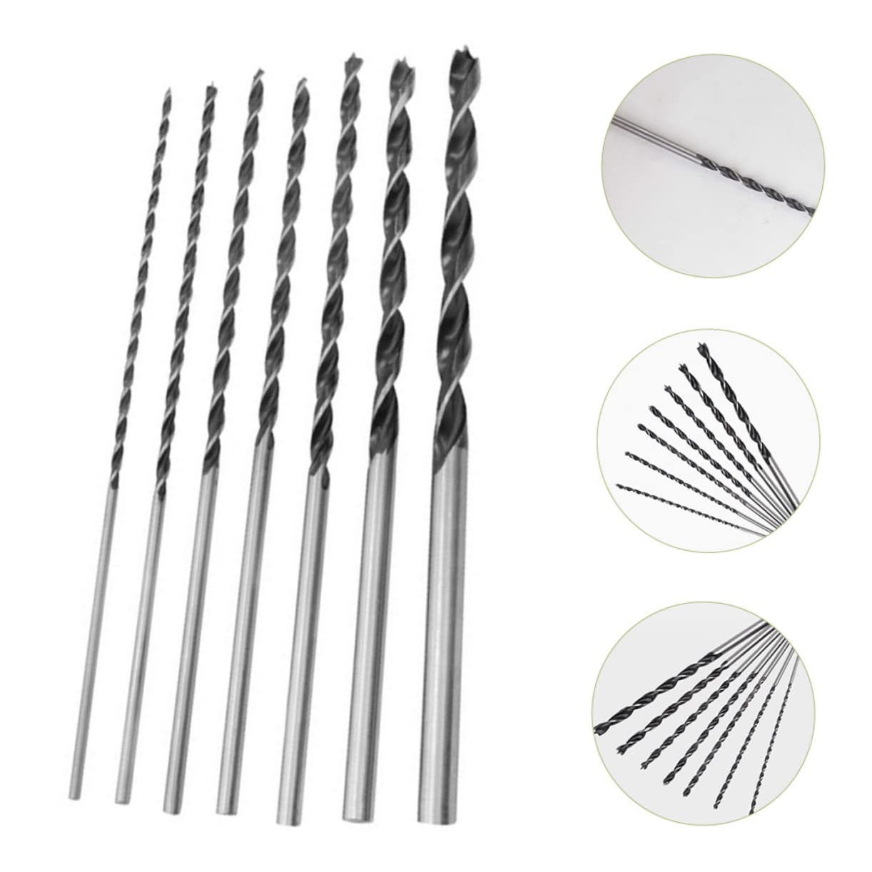 jojofuny 12 Inches Long Drill Bit Set 300mm Steel Carpenter Drill Bit Set Woodworking Reamer Cut Out Tool 7 Pieces