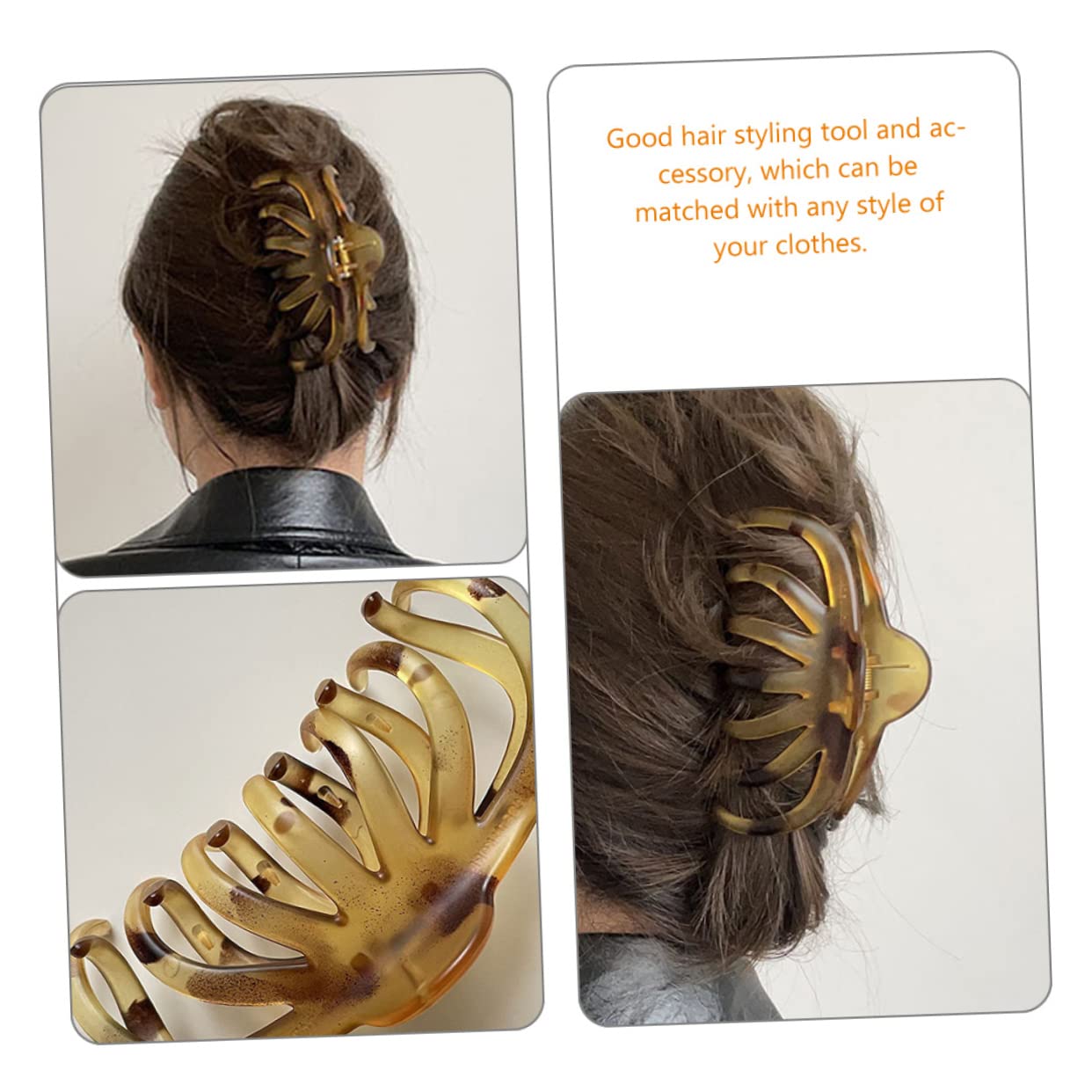 Mikinona 5er-set Französische Haarnadeln Haarspangen Für Dutts Flache Clips Groß Für Dickes Modisches Styling-zubehör 2 Stück X 5