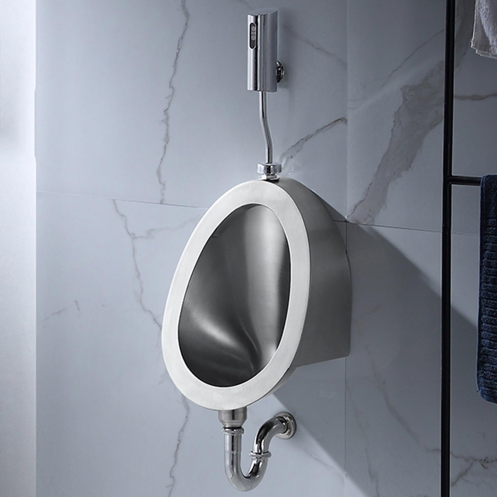 Urinario de acero inoxidable para baño público con sistema de inducción
