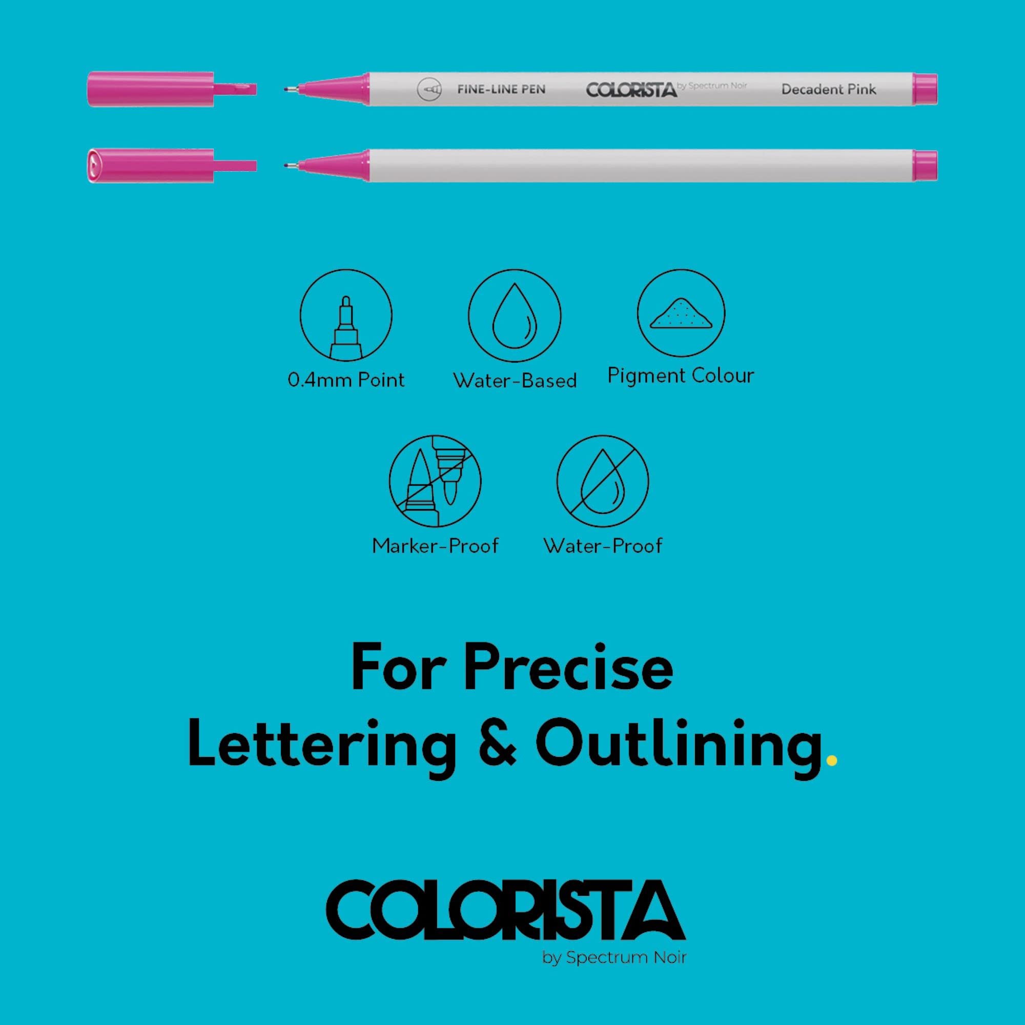 Spectrum Noir Colorista Fine-Line Pen - Pack of 8 - Vivid Expressions, 1 count (Pack of 8) - Image 3