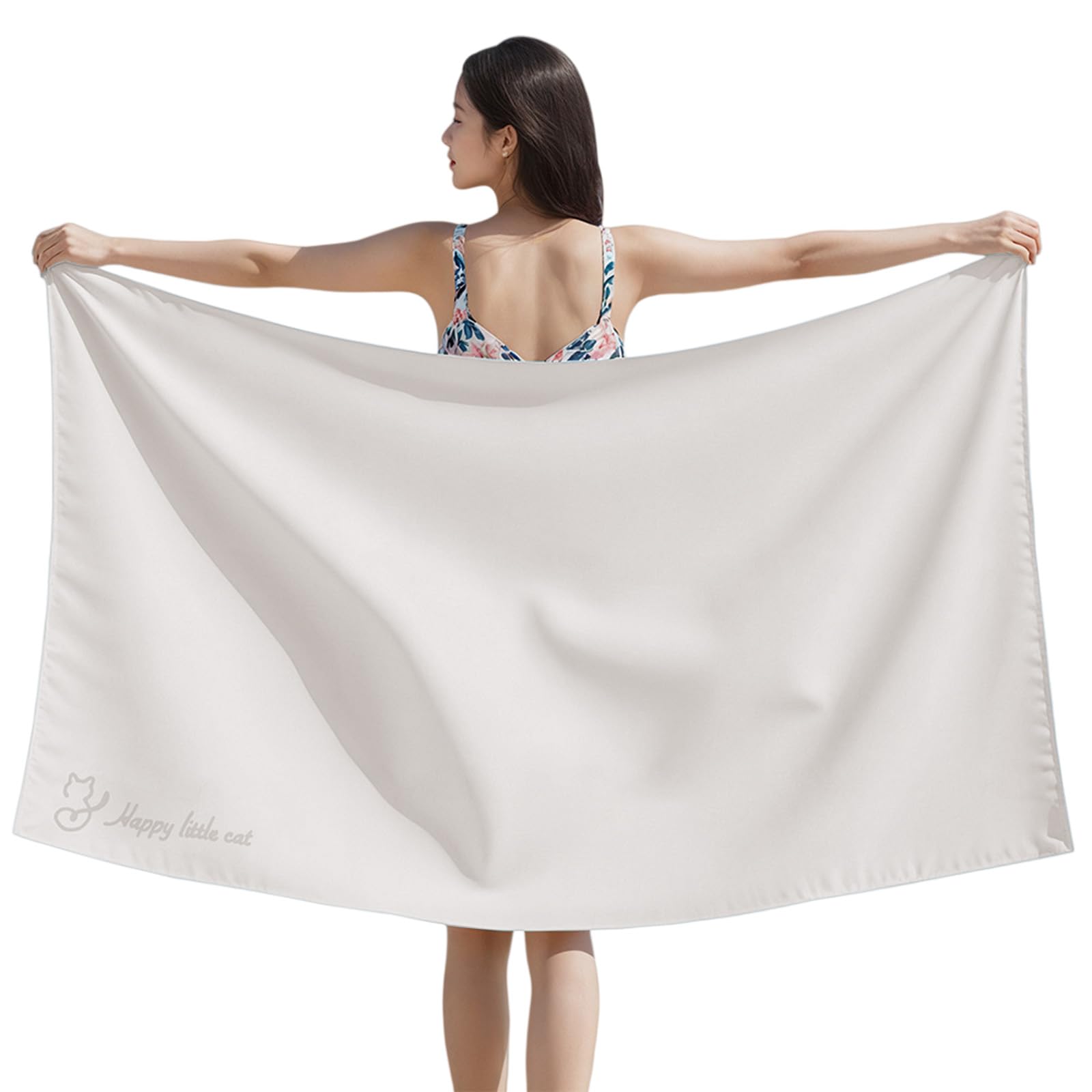 Msioytog Quick Drying Beach Towel Sandproof Towel for Gym Workout Swimming Yogas Soft Absorbent Polyester Texture 80X160Cm Thin Gym