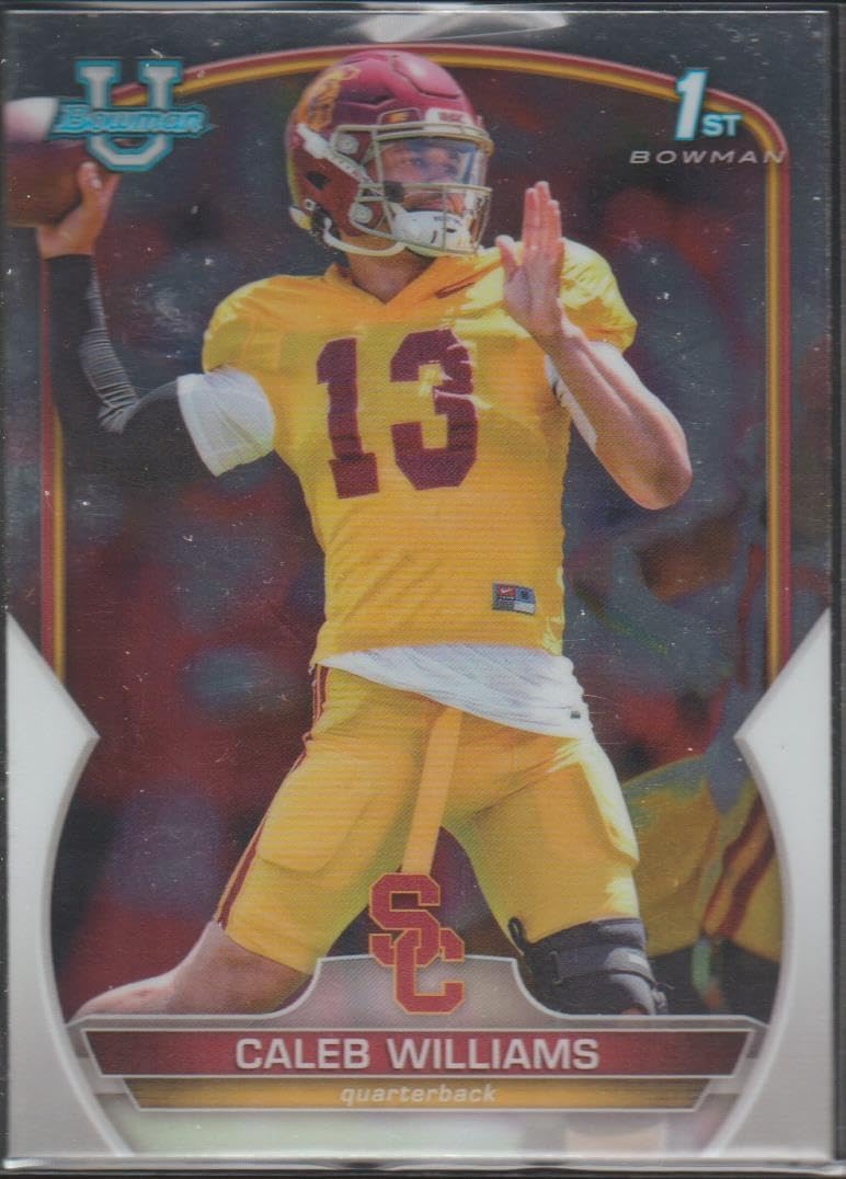 2023 Bowman Chrome Caleb Williams Bears Silver Rookie Football Card