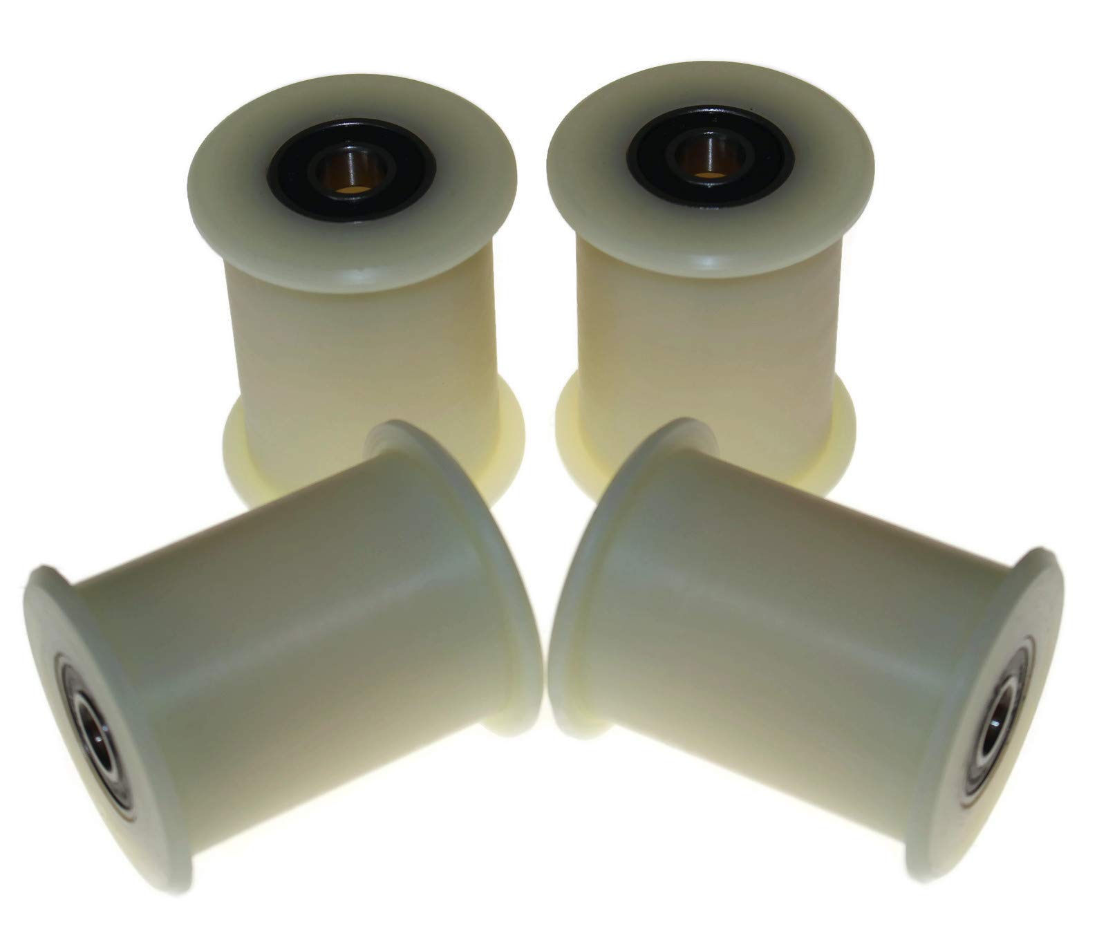 4 Cuscinetti Per Tende In Nylon - Diametro 50 Mm, Scanalatura 10 Mm, Capacit&agrave; 80 Kg